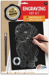 Strieborný škrabací obrázok pes GRAFIX