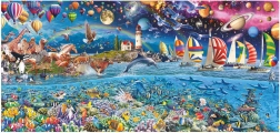 Panoramatické puzzle Život 3000 dielikov