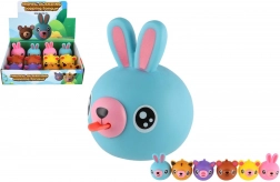 Pískacia gumová zvieratko s jazykom 6 cm