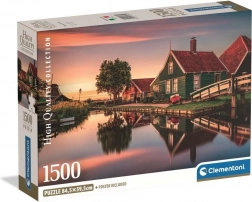 Puzzle CLEMENTONI Historická dedina Zaanse Schans 1500 dielikov