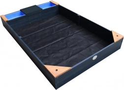 Drevené pieskovisko AXI s lavičkou, nádobami a krytom