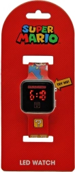 Detské LED hodinky SUPER MARIO – červené