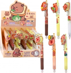 Gélové pero Kapibara s otočným prvkom modrý atrament