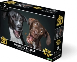 3D puzzle psy 100 dielikov