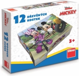 Drevené licenčné kocky Mickey Mouse – 12 kociek