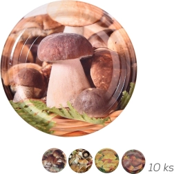 Kovové zaváracie viečko Bio 66 huby 10 ks
