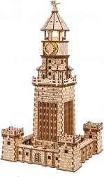 Ugears 3D drevené mechanické puzzle Alexandrijský maják s LED osvetlením