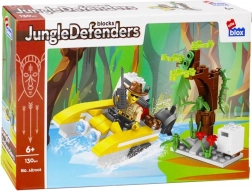 Stavebnica Jungle Defenders – prieskumný motorový čln a strom