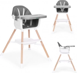 Detská jedálenská stolička 2 v 1, sivá, ECOTOYS