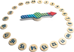 Drevená vonkajšia hra Roztoč šípku – farby a čísla