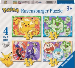 Puzzle Pokémon 4 v 1 (12, 16, 20, 24 dielikov) RAVENSBURGER