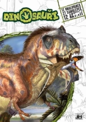 JIRI MODELS Omaľovánky so samolepkami – dinosaury