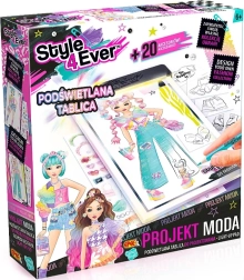 Projekt móda – podsvietená tabuľa na navrhovanie