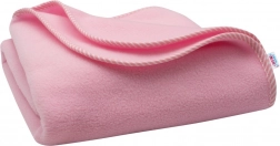 detská flísová deka New Baby 100 × 75 cm ružová pruhy