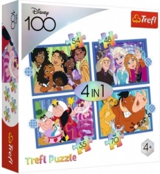 Puzzle 4v1 veselý svet DISNEY