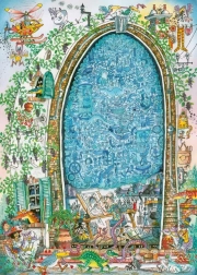 Puzzle 1000 dielikov – šialená myseľ umelca, Paul Korky (puzzle + plagát)