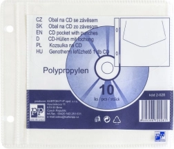 Transparentný obal na CD s eurozávesom