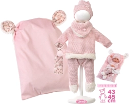Llorens oblečenie pre bábiku New Born 40–42 cm, 5‑dielna zimná sada s doplnkami