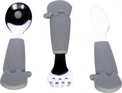 FreeON sada príborov z nehrdzavejúcej ocele sivá