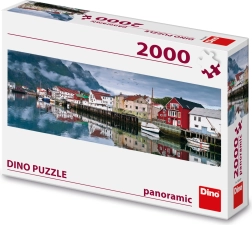 Puzzle rybárska dedina - 2000 dielov panoramatická