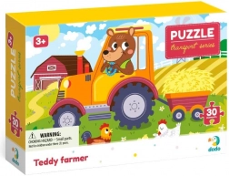 Puzzle DODO doprava: farmár teddy, 30 dielikov