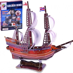 3D puzzle loď Golden Hind, 108 dielikov