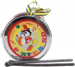 Plastový bubienok 13 cm s paličkami