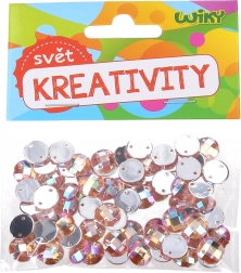 Dekoračné koráliky na prišitie 10 mm – 80 ks