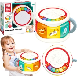 Veľký interaktívny vzdelávací bubon pre deti farebný