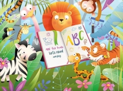 Drevené puzzle Lesná škola 100 dielikov