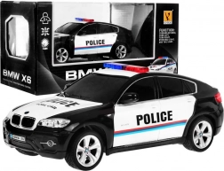 Policajné auto BMW X6 pre deti 8+ Diaľkovo ovládaná polícia 1:24 Svetlá Rooster
