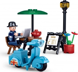 Sluban Town jazdec na skútri – stavebnica