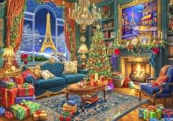 Bluebird puzzle Vianoce v Paríži 1000 dielikov