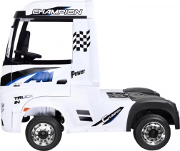 Elektrické nákladné auto TIR Mercedes‑Benz Actros pre deti – Biela