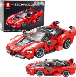 Stavebnica pretekárske auto FXX‑K, červené, 360 dielikov