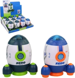 Vesmírna raketa s otváracími dverami na zotrvačník