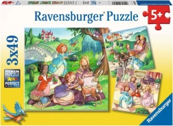 Puzzle Malé princezné 3×49 dielikov RAVENSBURGER