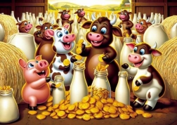 Puzzle Mliečny Poklad 25 dielikov