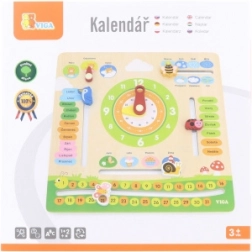 VIGA vzdelávací drevený kalendár pre deti – slovenský