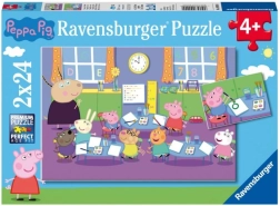 Ravensburger puzzle Peppa Pig 2×24 dielikov – trieda