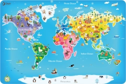 Drevené puzzle Mapa sveta pre deti Classic World