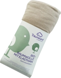 Träumeland prestieradlo z bio bavlny s elastanom 40 × 90 cm taupe
