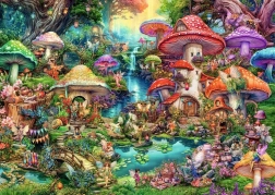 Ravensburger puzzle Houbová Vesnička 1000 dielikov