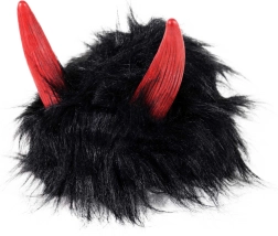 Parochňa čert čierna s rohmi