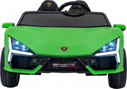 Elektrické autíčko Lamborghini Revuelto XL – zelené, 24 V, 4x200 W, dvojité sedadlo