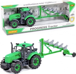 Traktor s pluhom na zotrvačník zelený POLESIE
