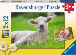 Ravensburger puzzle hospodárske zvieratá 2×12 dielikov