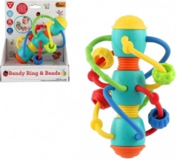 Špirálové hrkálko a hryzadlo s gulôčkami pre bábätká