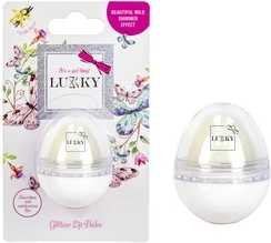 Lukky perleťový balzam na pery v tvare vajíčka