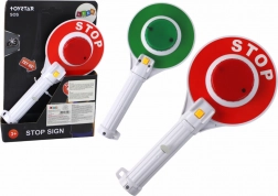 Detský policajný terčík obojstranný so svetlami stop/choď